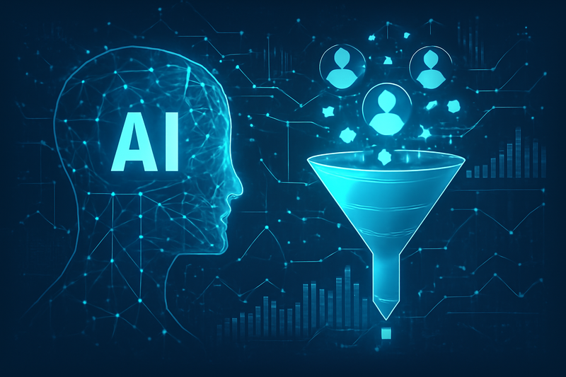 IA de Prospecção com dados e funil de vendas