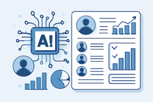 Ilustracao tecnica de IA aplicada a prospecting de vendas