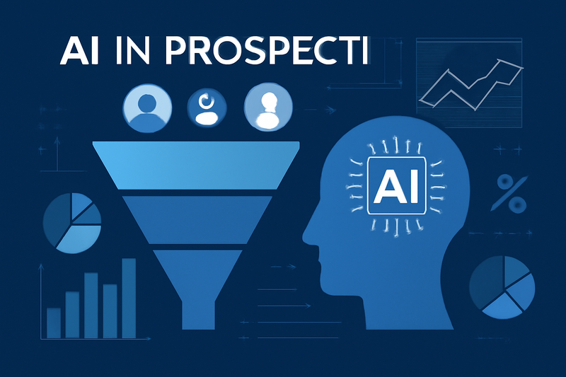IA de prospecção: gráfico de funil e dados