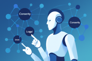 IA de prospecção conectando leads em um funil de vendas