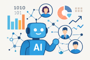 Ilustração de IA aplicada à prospecção de clientes