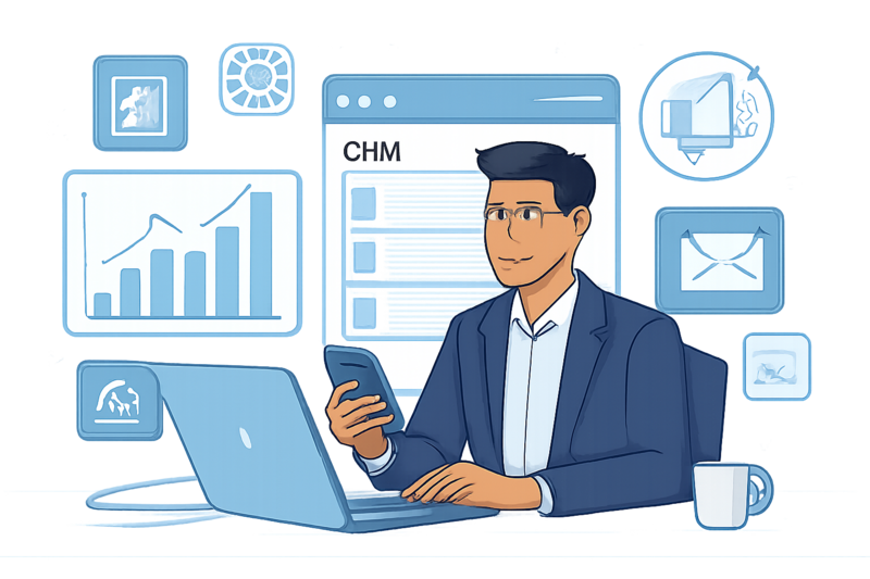 Ilustracao de IA aplicada a prospeccao e funil de vendas