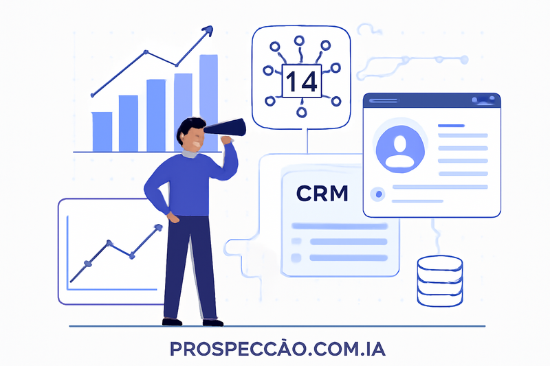 Ilustracao de prospeccao com IA com redes de dados