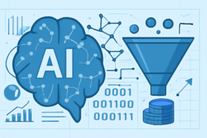 Ilustração de IA na prospecção de leads