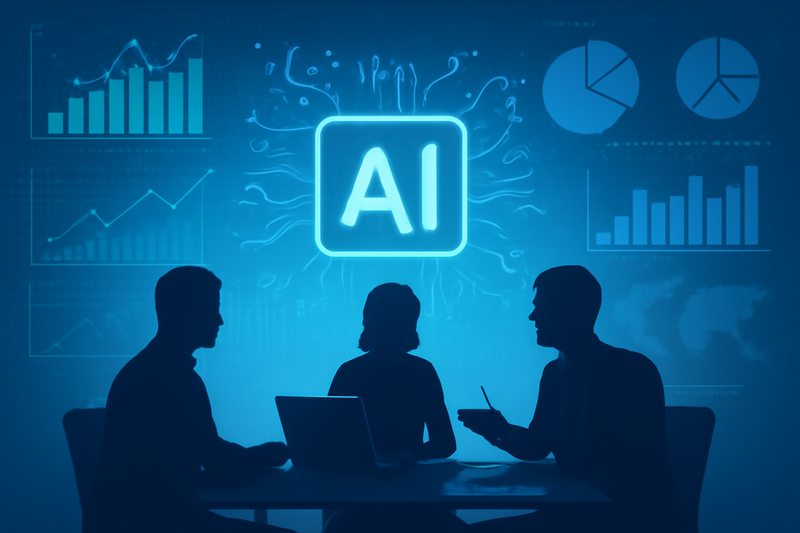 IA aplicada à prospecção de vendas com gráficos de desempenho