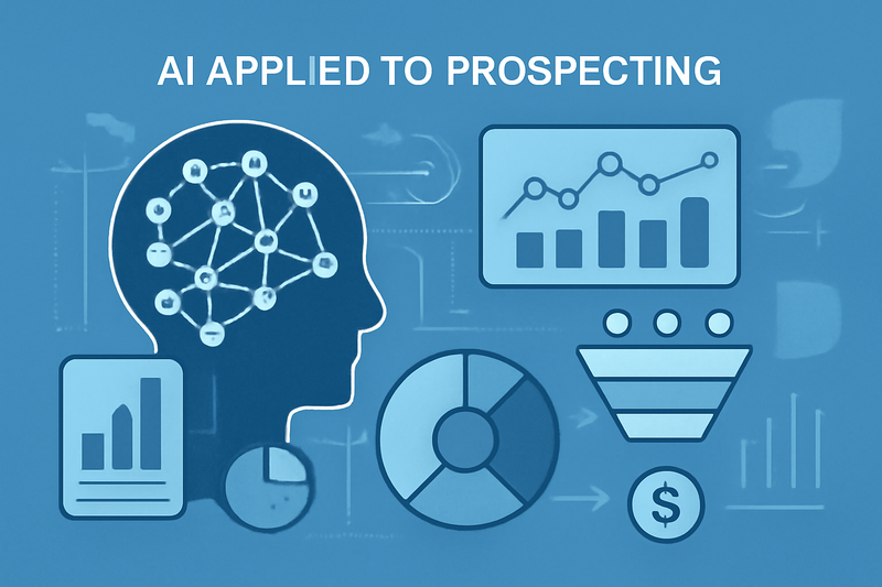 IA aplicada a prospecção em vendas, ilustração técnica