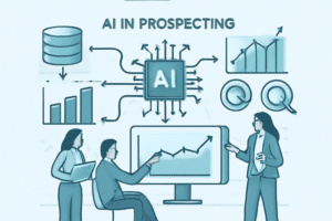 Fluxo de IA na prospecção de leads com gráficos