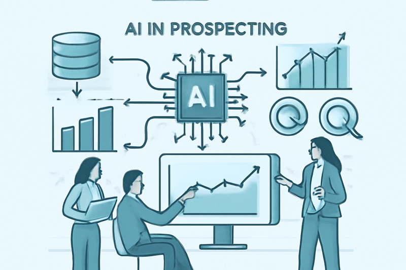 Fluxo de IA na prospecção de leads com gráficos