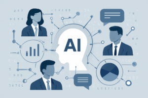 Ilustracao de IA aplicadas a prospeção de vendas com gráficos