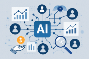 Ilustração de IA aplicada à prospecção em vendas